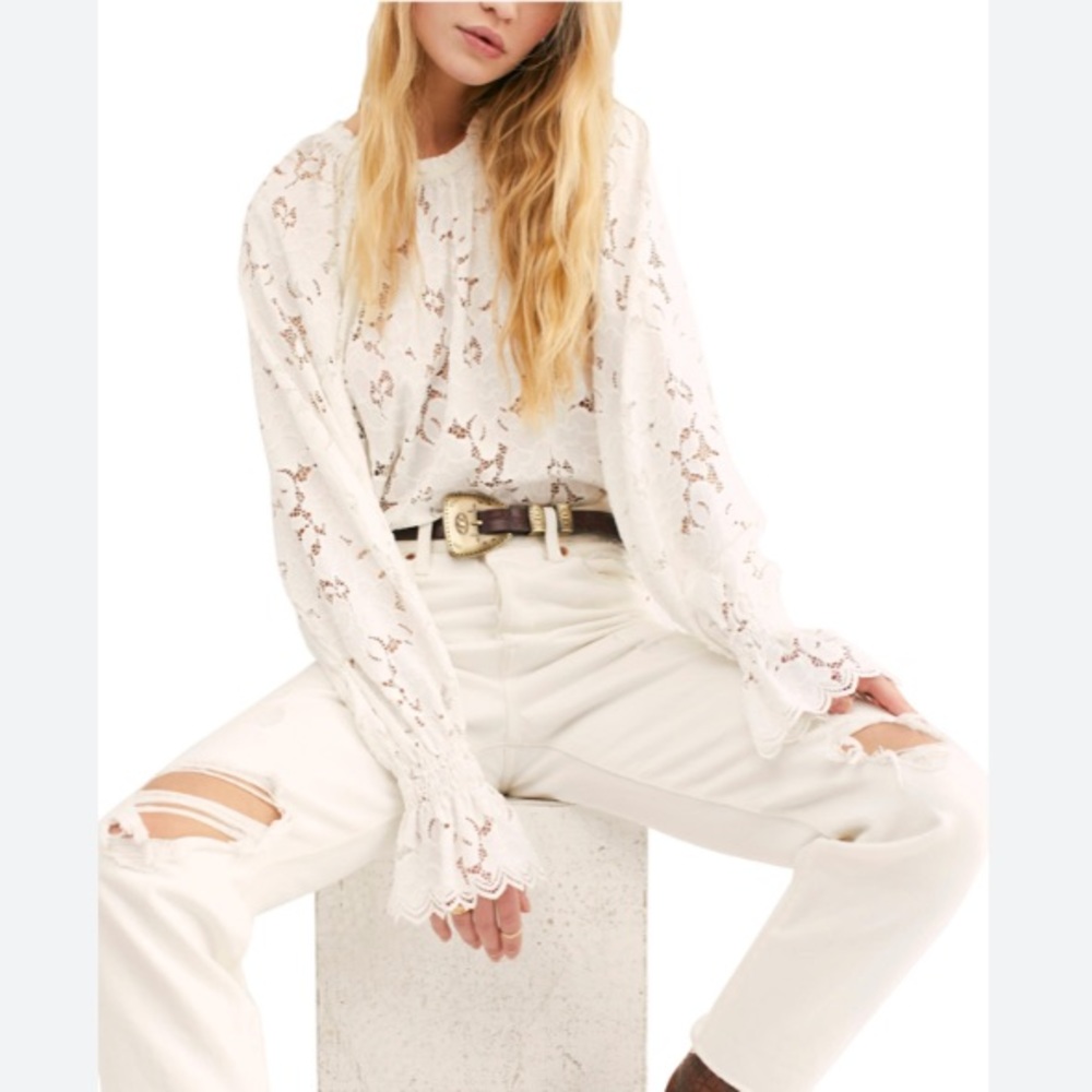Free People Olivia Lace Top